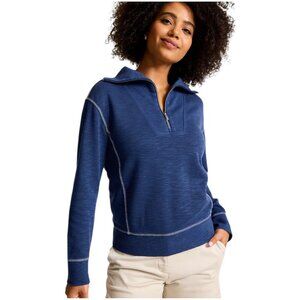 Tommy Bahama Tobago Navy Quarter Zip Pullover L